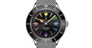  Shop Authentic Breitling Superocean Heritage '57 Black Dial Silver Mesh Bracelet Watch for Men - A103701A1B1A1 - Luxxuri