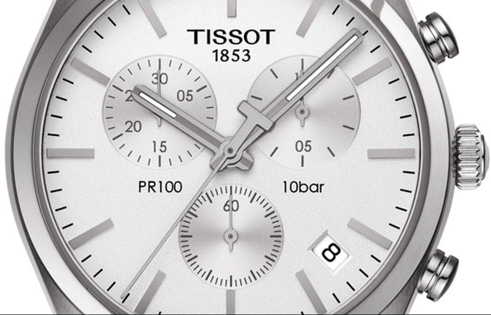  Shop Authentic Tissot T Classic PR 100 Chronograph Silver Dial Silver Steel Strap Watch For Men - T101.417.11.031.00 - Luxxuri