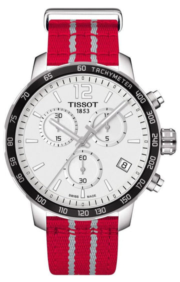  Shop Authentic Tissot Quickster Chronograph NBA Houston Rockets Special Edition White Dial Two Tone NATO Strap Watch for Men - T095.417.17.037.12 - Luxxuri