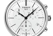  Shop Authentic Tissot Carson Premium Chronograph White Dial Brown Leather Strap Watch For Men - T122.417.16.011.00 - Luxxuri