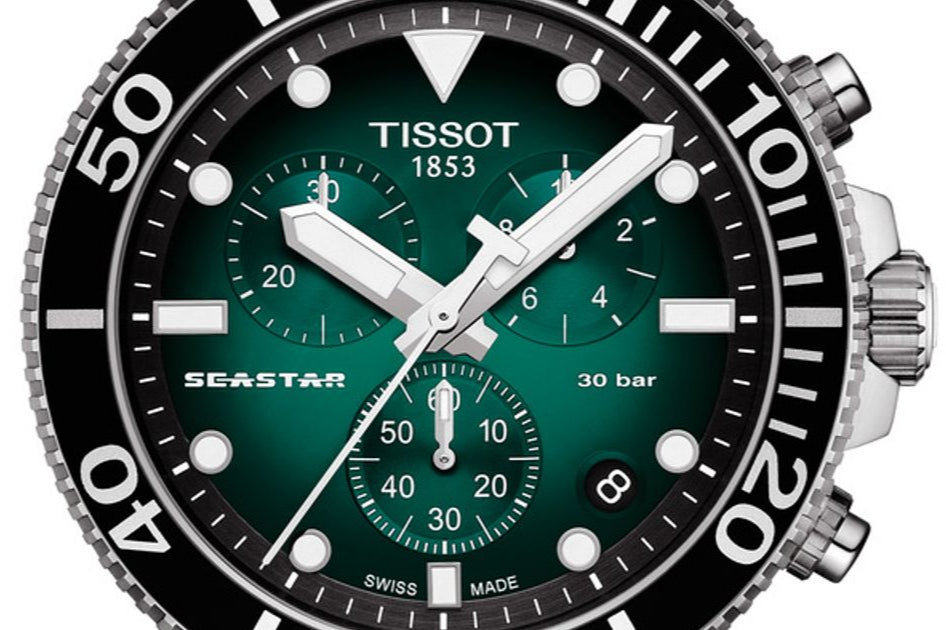  Shop Authentic Tissot Seastar 1000 Chronograph Green Dial Silver Mesh Bracelet Watch For Men - T120.417.11.091.00 - Luxxuri