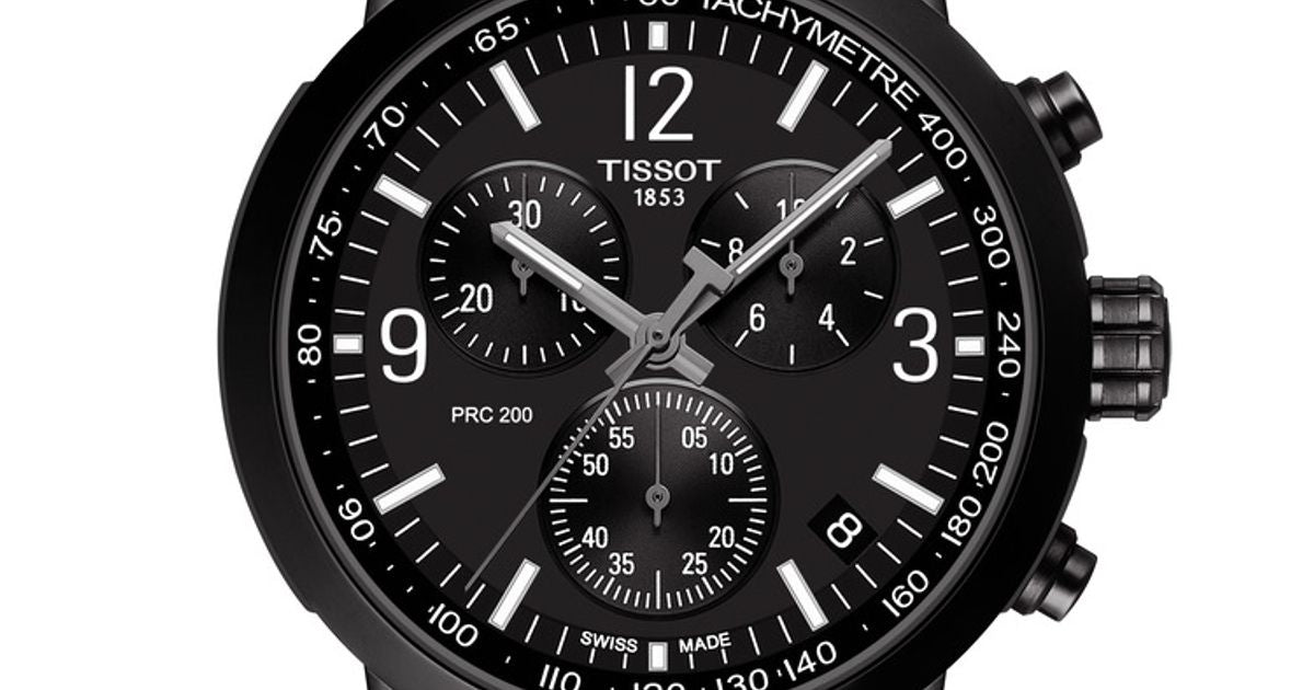  Shop Authentic Tissot PRC 200 Chronograph Black Dial Black Steel Strap Watch For Men - T114.417.33.057.00 - Luxxuri