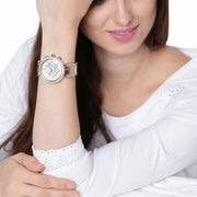  Shop Authentic Michael Kors Parker White Dial with Diamonds Rose Gold Steel Strap Watch for Women - MK5491 - Luxxuri