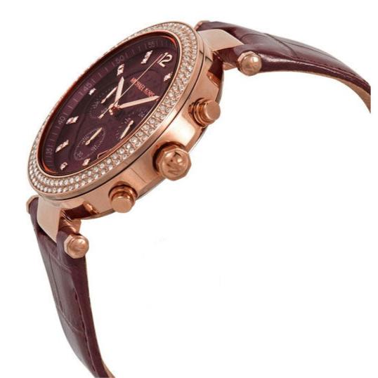  Shop Authentic Michael Kors Parker Chronograph Red Dial Red Leather Strap Watch For Women - MK6986 - Luxxuri