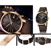  Shop Authentic Calvin Klein City Chronograph Brown Dial Brown Leather Strap Watch for Men - K2G2G6G3 - Luxxuri