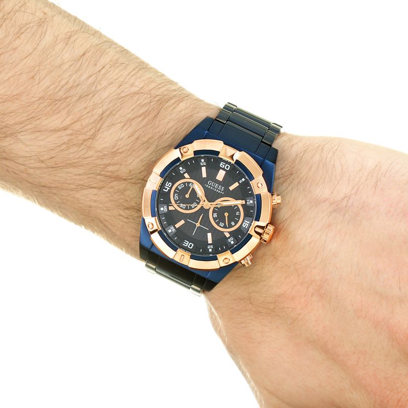  Shop Authentic Guess Jolt Analog Blue Dial Blue Steel Strap Watch for Men - W0377G4 - Luxxuri