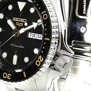  Shop Authentic Seiko 5 Sports Automatic Black Dial Silver Steel Strap Watch For Men - SRPD57K1 - Luxxuri