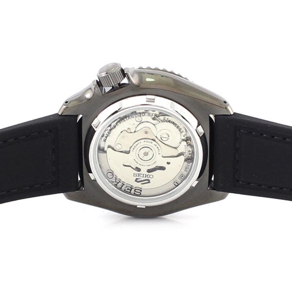  Shop Authentic Seiko 5 Sport Automatic Black Dial Black Silicone Strap Watch For Men - SRPD65K3 - Luxxuri