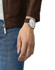  Shop Authentic Tissot PR 100 Sport Quartz Chronograph Silver Dial Brown Leather Strap Watch For Men - T101.617.16.031.00 - Luxxuri