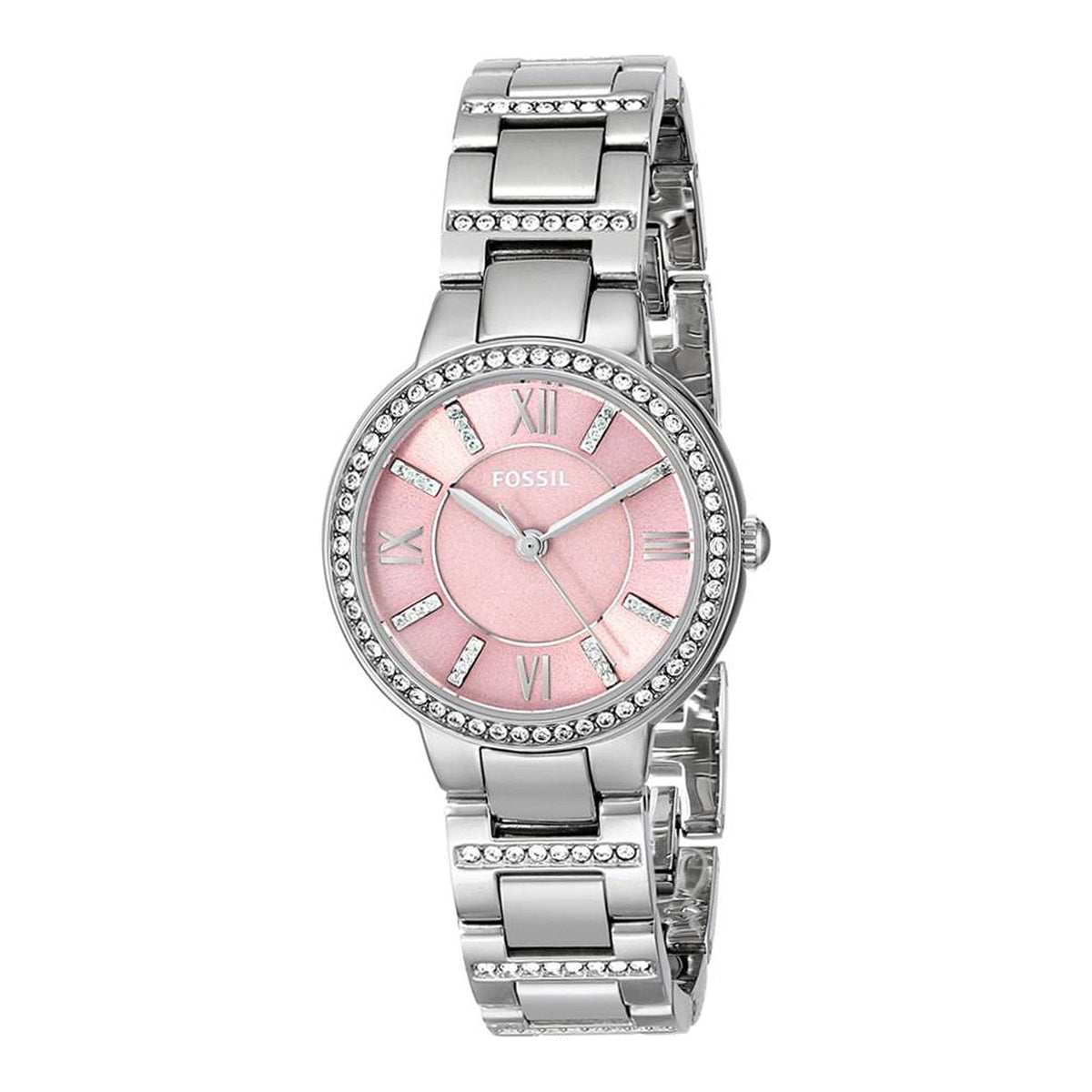  Shop Authentic Fossil Virginia Pink Dial Silver Steel Strap Watch for Women - ES3504 - Luxxuri