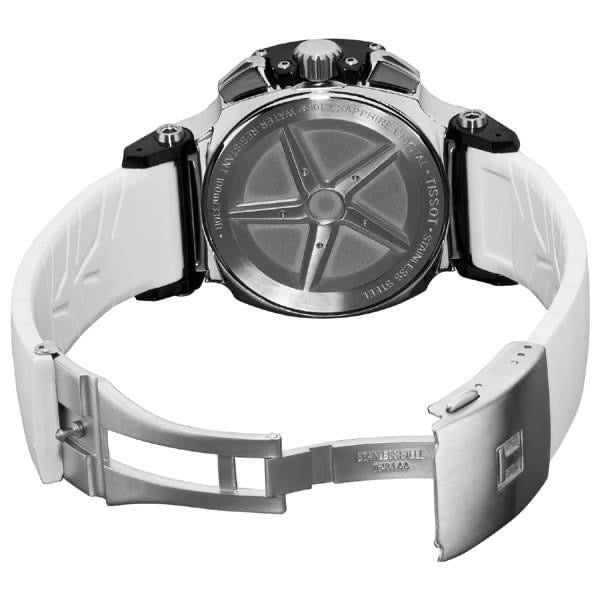  Shop Authentic Tissot T Race Chronograph Black Dial White Rubber Strap Watch for Men - T048.417.27.057.05 - Luxxuri