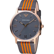  Shop Authentic Emporio Armani Kappa Quartz Grey Dial Two Tone Nylon Strap Watch For Men - AR11014 - Luxxuri