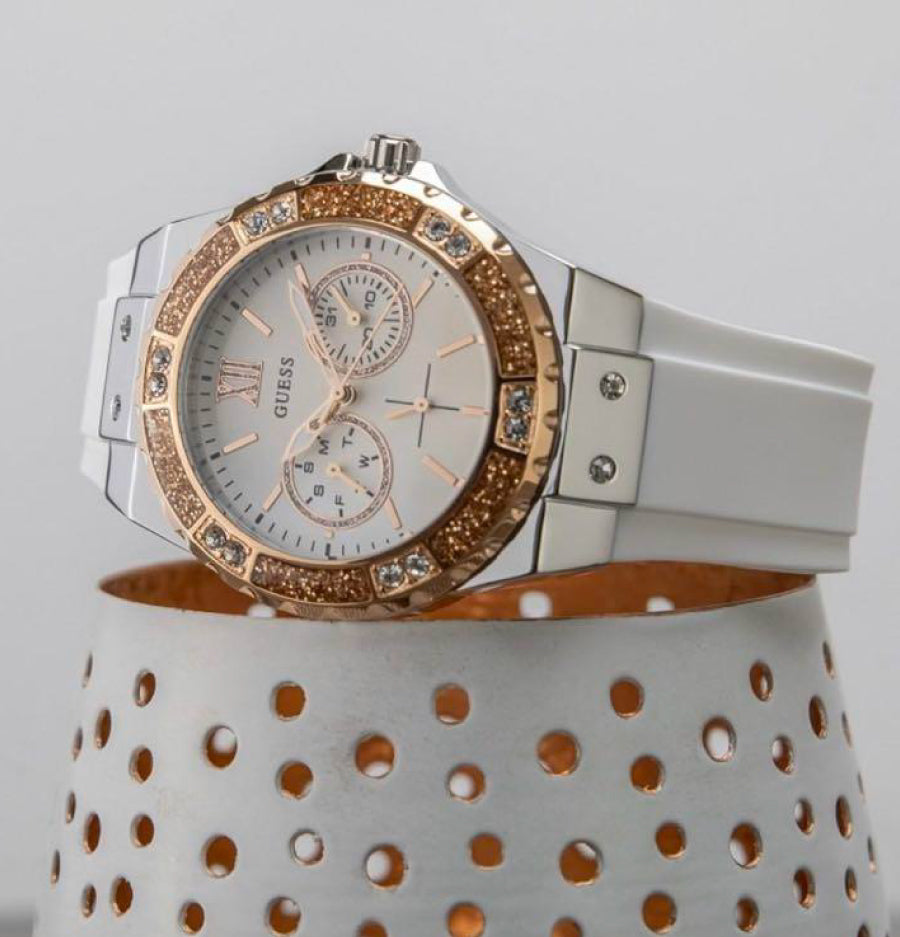  Shop Authentic Guess Limelight White Dial White Rubber Strap Watch for Women - W1053L2 - Luxxuri