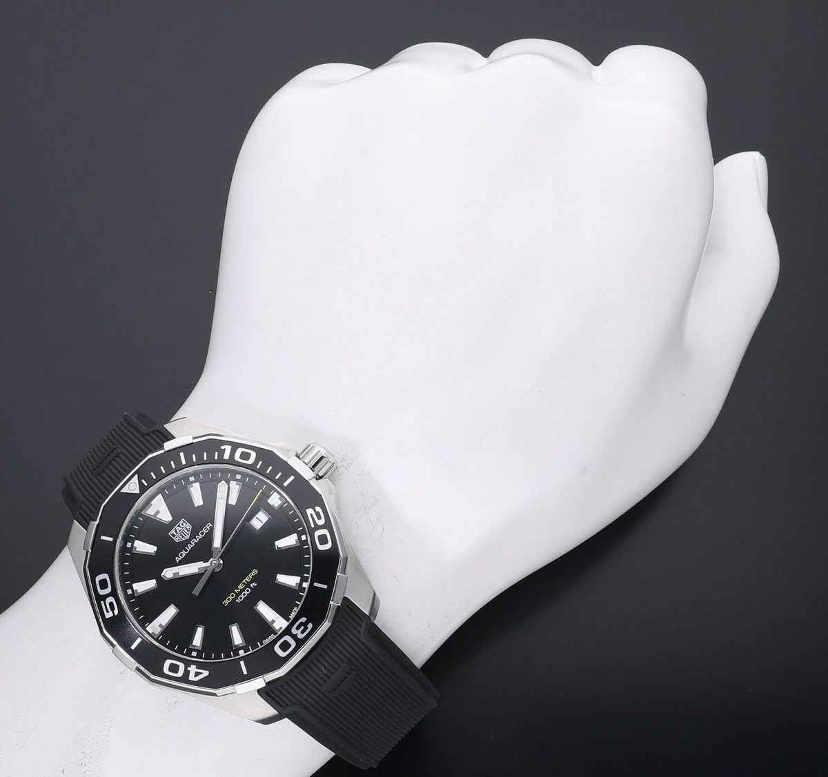  Shop Authentic Tag Heuer Aquaracer Quartz Black Dial Black Rubber Strap Watch for Men -  WAY101A.FT6141 - Luxxuri