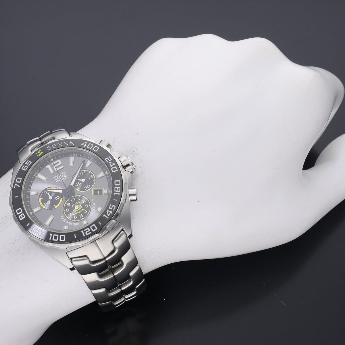 Shop Authentic Tag Heuer Formula 1 Ayrton Senna Special Edition Grey Dial Silver Steel Strap Watch for Men - CAZ101AF.BA0637 - Luxxuri