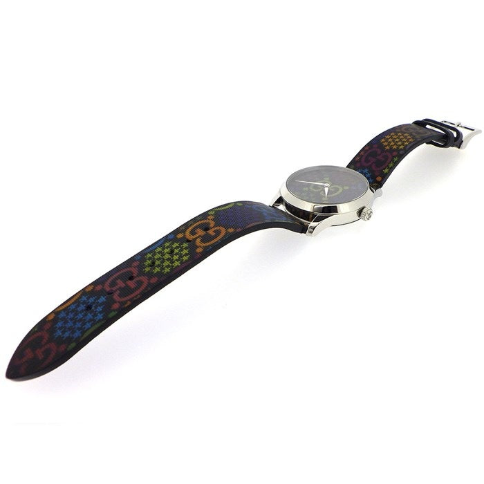  Shop Authentic Gucci G Timeless Quartz Black Dial Black Leather Strap Watch For Women - YA1264146 - Luxxuri