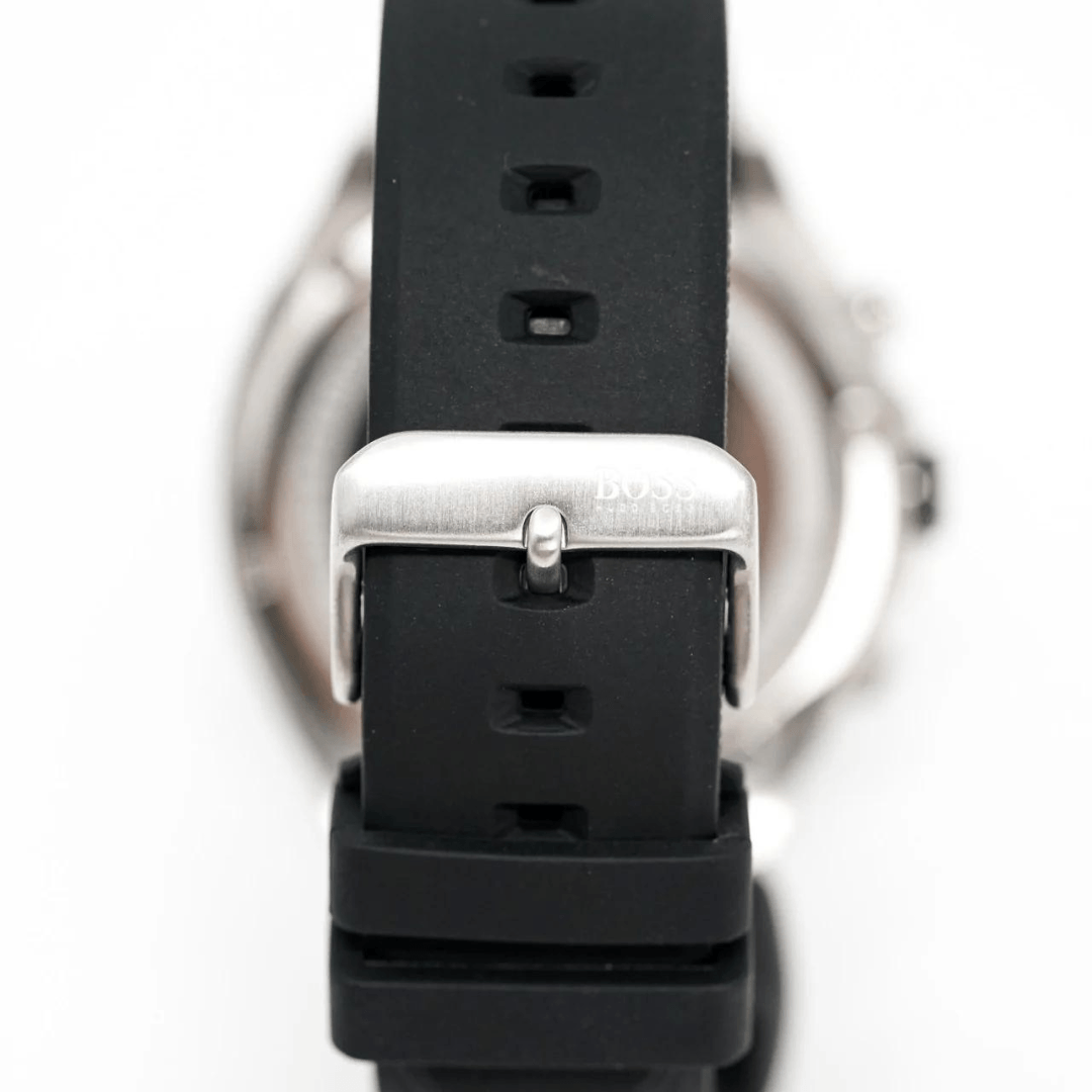  Shop Authentic Hugo Boss Velocity Black Dial Black Leather Strap Watch for Men - 1513716 - Luxxuri