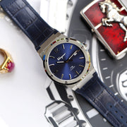  Shop Authentic Salvatore Ferragamo F-80 Classic Blue Dial Blue Leather Strap Watch for Men - SFDT00319 - Luxxuri