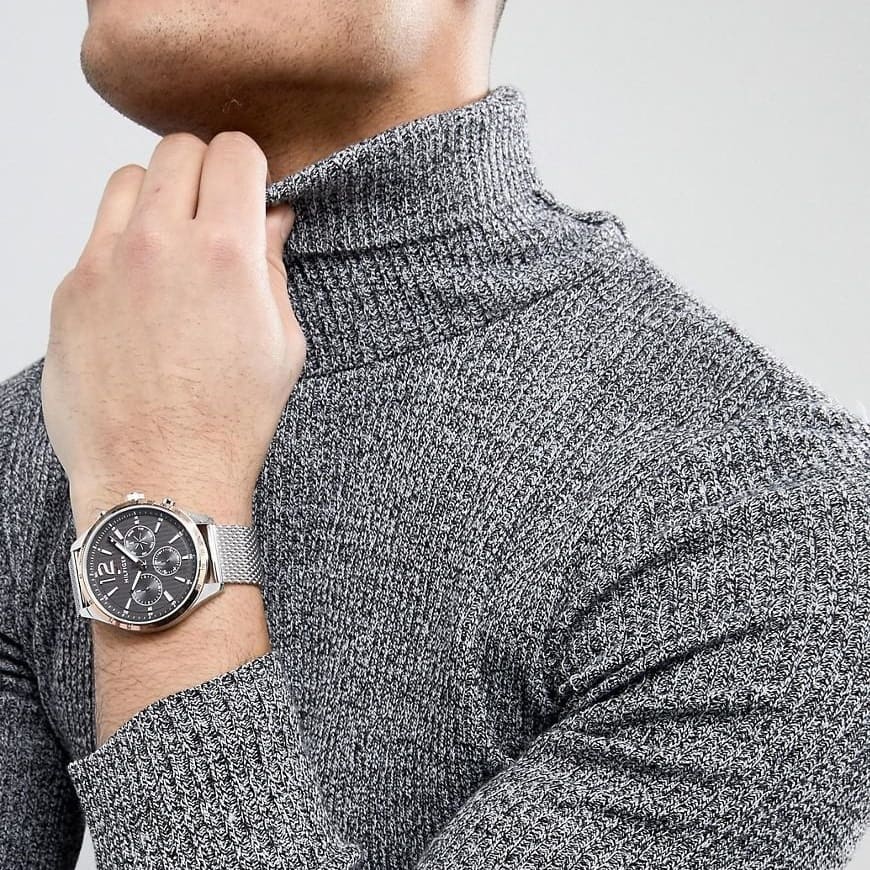  Shop Authentic Tommy Hilfiger Gavin Chronograph Quartz Grey Dial Silver Mesh Bracelet Watch for Men - 1791466 - Luxxuri