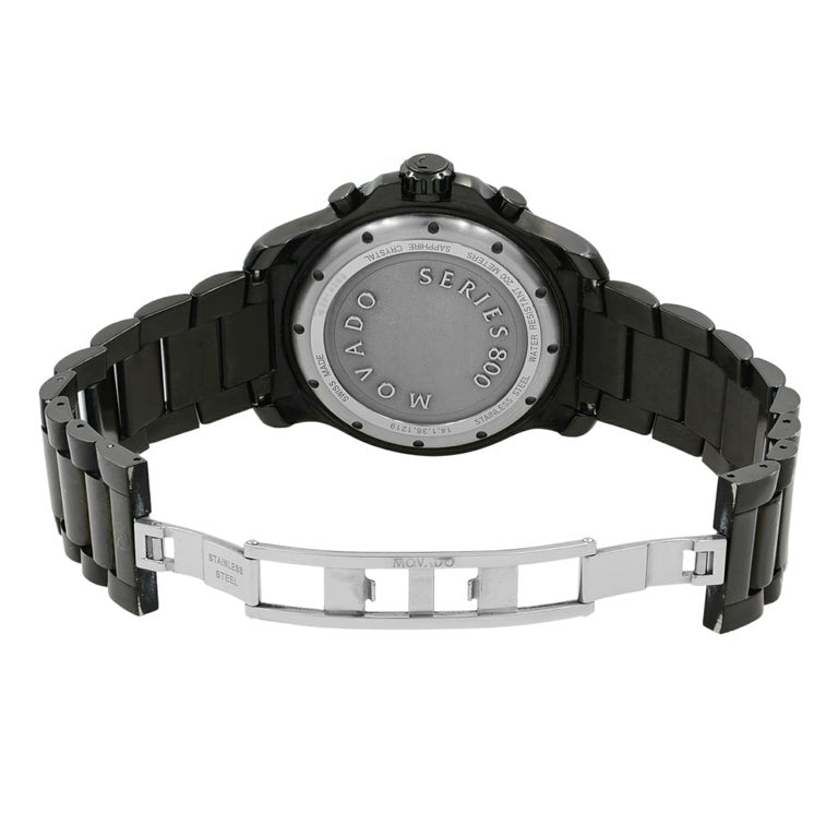 Shop Authentic Movado Series 800 Chronograph Black Dial Black Steel Strap Watch For Men - 2600119 - Luxxuri