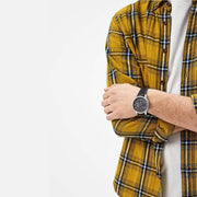  Shop Authentic Tommy Hilfiger Damon Multifunction Black Dial Black Leather Strap Watch for Men - 1791417 - Luxxuri