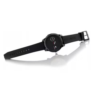  Shop Authentic Tommy Hilfiger Denim Black Dial Black Rubber Strap Watch for Men - 1791326 - Luxxuri