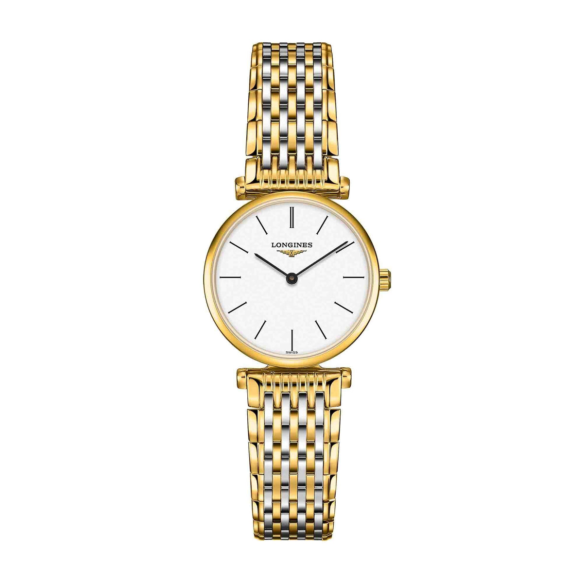  Shop Authentic Longines La Grande Classique White Dial Two Tone Mesh Bracelet Watch for Women - L4.209.2.12.7 - Luxxuri