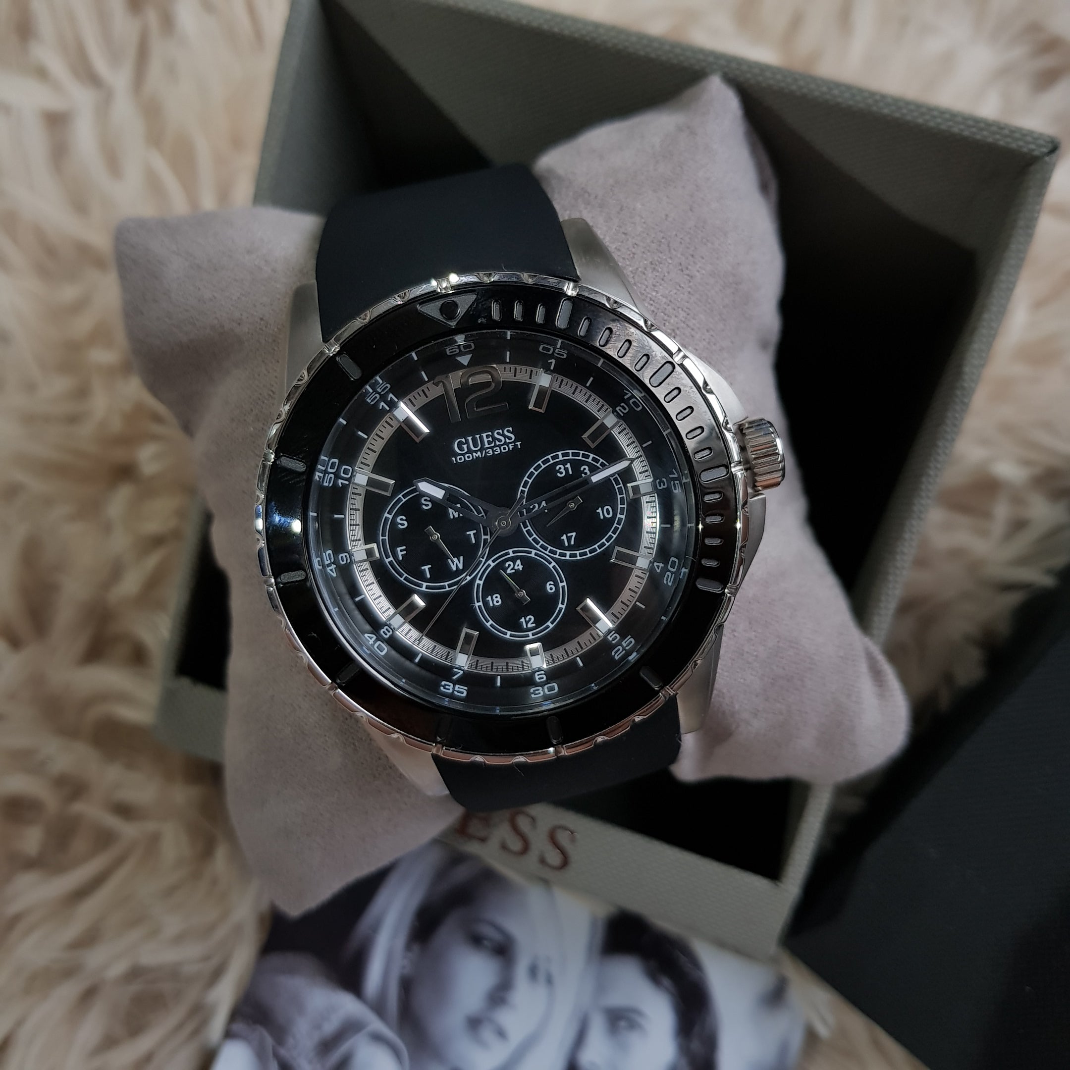  Shop Authentic Guess Maverick Black Dial Rubber Strap Watch for Men - W0485G3 - Luxxuri