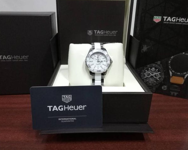  Shop Authentic Tag Heuer Aquaracer Quartz White Dial Two Tone Steel Strap Watch Women - WAY131B.BA0914 - Luxxuri