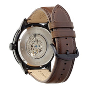  Shop Authentic Fossil Townsman Automatic Black Dial Brown Leather Strap Watch for Men - ME3155 - Luxxuri