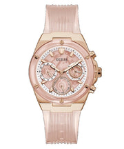  Shop Authentic Guess Athena Rose Gold Dial Rose Gold Rubber Strap Watch for Women - GW0409L3 - Luxxuri