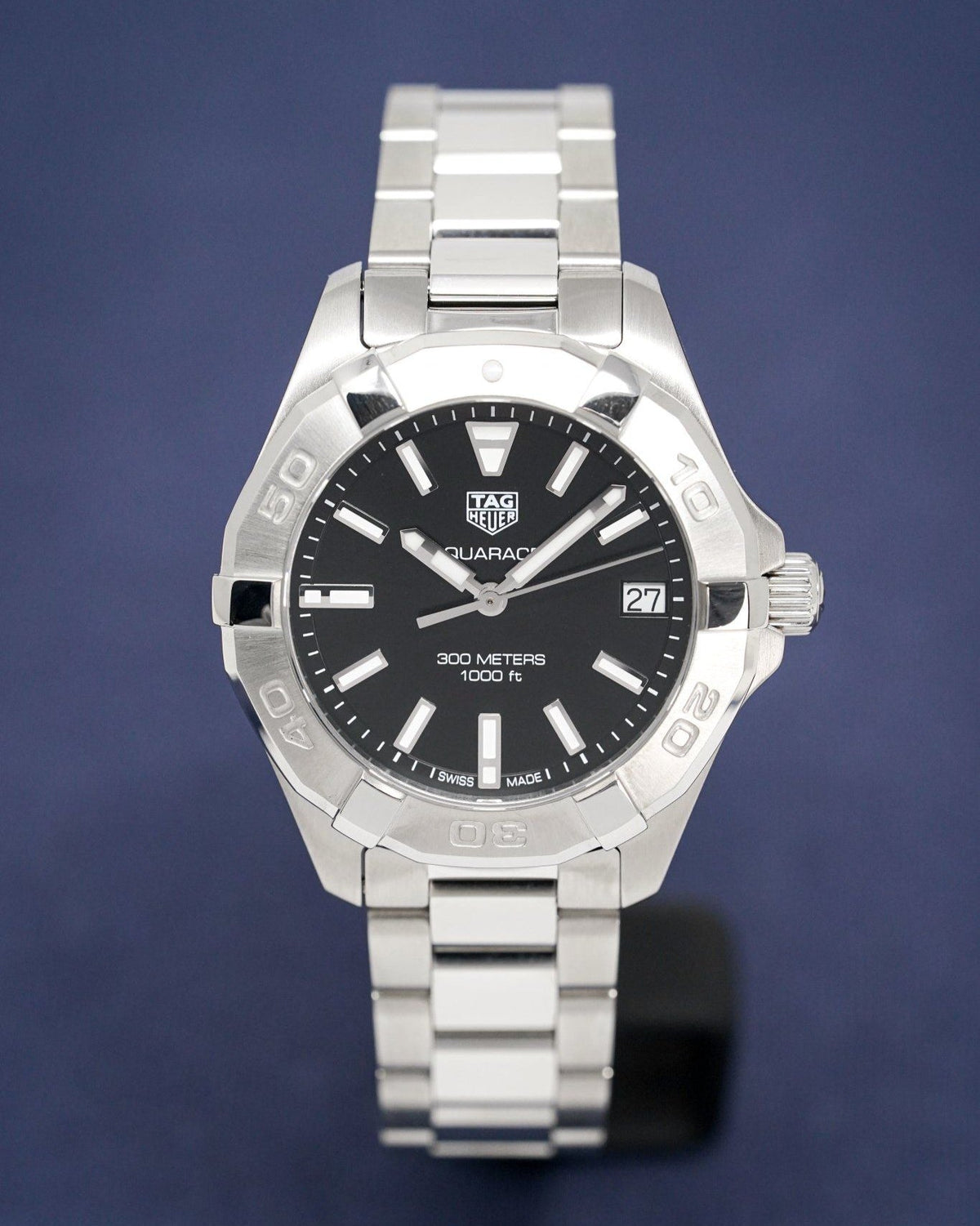  Shop Authentic Tag Heuer Aquaracer Black Dial Silver Steel Strap Watch for Women - WBD1310.BA0740 - Luxxuri