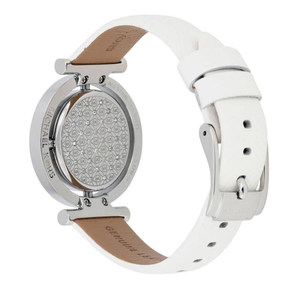  Shop Authentic Michael Kors Averi Silver Dial White Leather Strap Watch for Women - MK2524 - Luxxuri