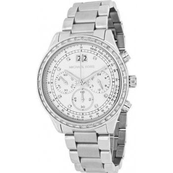  Shop Authentic Michael Kors Brinkley Diamonds Silver Dial Silver Steel Strap Watch for Women - MK6186 - Luxxuri