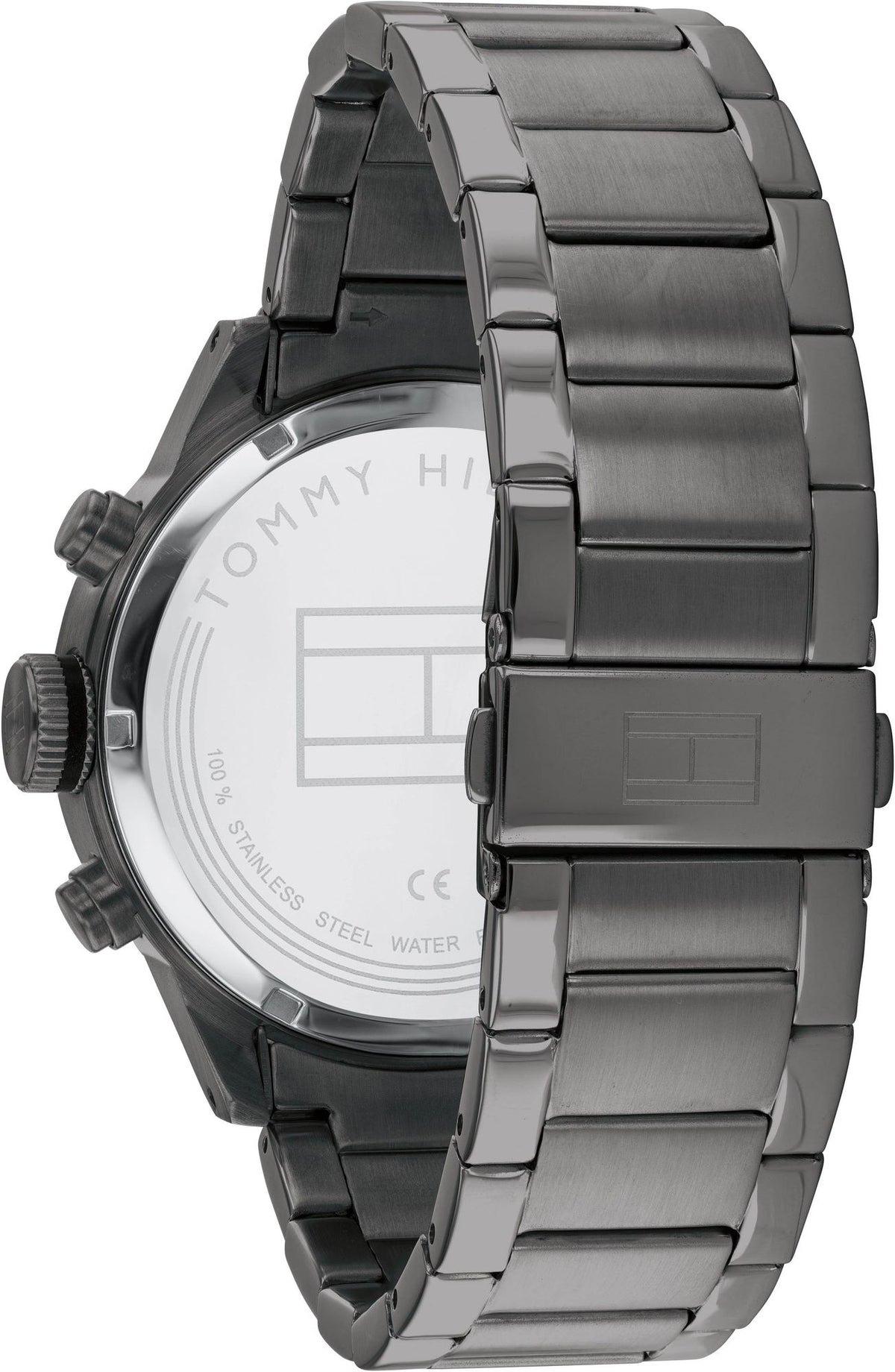  Shop Authentic Tommy Hilfiger Trent Chronograph Grey Dial Grey Steel Strap Watch For Men - 1791806 - Luxxuri