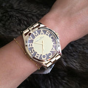  Shop Authentic Marc Jacobs Henry Transparent Gold Dial Gold Steel Strap Watch for Women - MBM3206 - Luxxuri