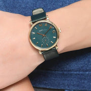  Shop Authentic Marc Jacobs Baker Mini Green Dial Green Leather Strap Watch for Women - MBM1272 - Luxxuri