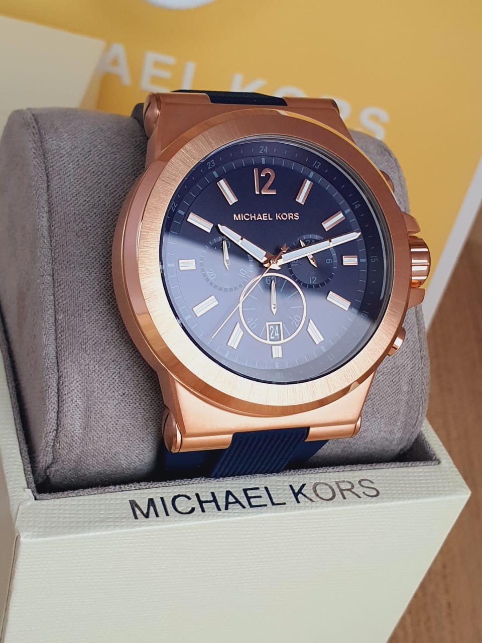  Shop Authentic Michael Kors Dylan Blue Dial Blue Rubber Strap Watch for Men - MK8295 - Luxxuri