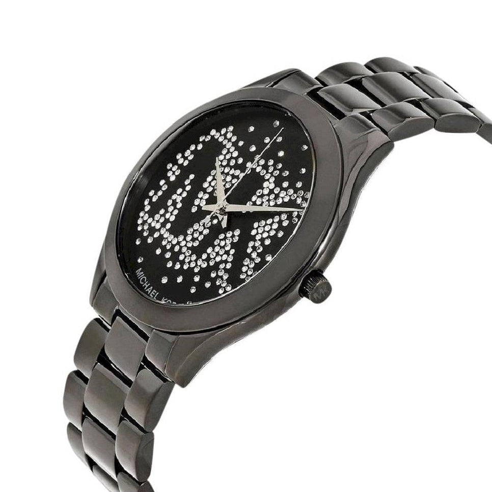  Shop Authentic Michael Kors Slim Runway Black Dial Black Steel Strap Watch for Women - MK3589 - Luxxuri