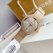  Shop Authentic Michael Kors Kerry Crystals Gold Dial Gold Steel Strap Watch For Women - MK3360 - Luxxuri
