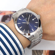  Shop Authentic Tissot Gentleman Blue Dial Silver Steel Strap Watch For Men - T127.410.11.041.00 - Luxxuri