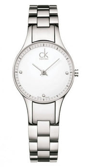  Shop Authentic Calvin Klein Simplicity White Dial Silver Steel Strap Watch for Women - K4323101 - Luxxuri