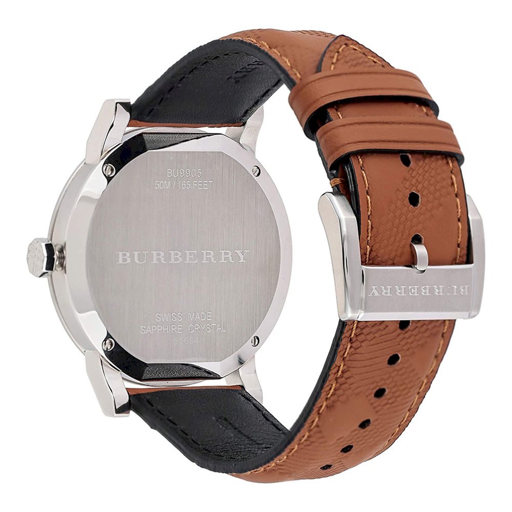  Shop Authentic Burberry The City Black Dial Brown Leather Strap Watch for Men - BU9905 - Luxxuri