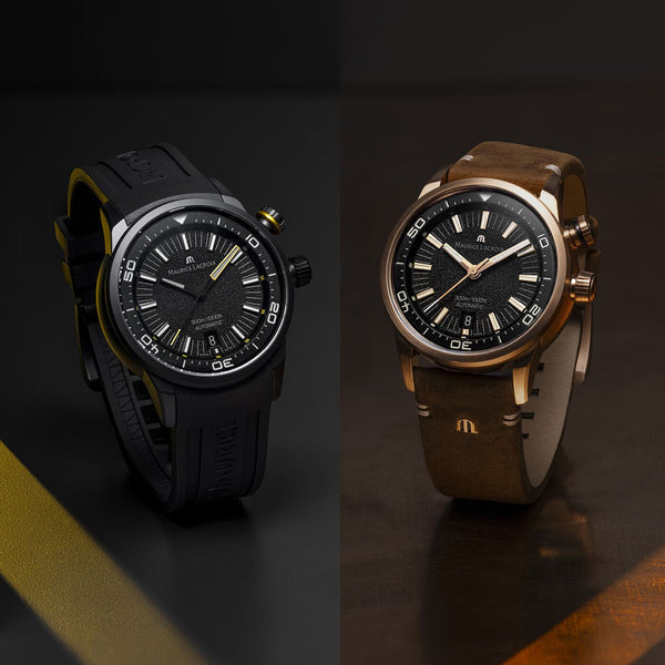  Shop Authentic Maurice Lacroix Pontos Diver Limited Edition Black Dial Brown Leather Strap Watch For Men - PT6248-BRZ01-330-3 - Luxxuri