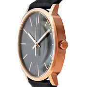  Shop Authentic Calvin Klein Posh Black Dial Black Leather Strap Watch for Men - K8Q316C3 - Luxxuri
