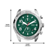  Shop Authentic Fossil Bronson Chronograph Green Dial Brown Leather Strap Watch for Men - FS5738 - Luxxuri