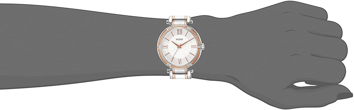  Shop Authentic Guess Park Ave Silver Dial Two Tone Steel Strap Watch for Women - W0636L1 - Luxxuri
