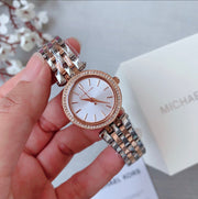  Shop Authentic Michael Kors Darci Silver Dial Two Tone Steel Strap Watch for Women - MK3298 - Luxxuri