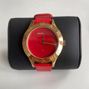  Shop Authentic Marc Jacobs Blade Red Dial Red Leather Strap Watch for Women - MBM1204 - Luxxuri