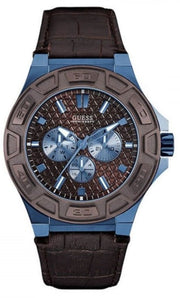  Shop Authentic Guess Force Quartz Brown Dial Brown Leather Strap Watch For Men - W0674G5 - Luxxuri